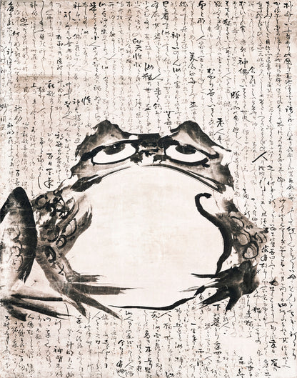 Japanese frog, wall art print, vintage wall art