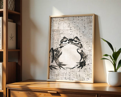 Japanese frog, wall art print, vintage wall art