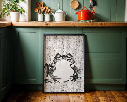 Japanese frog, wall art print, vintage wall art