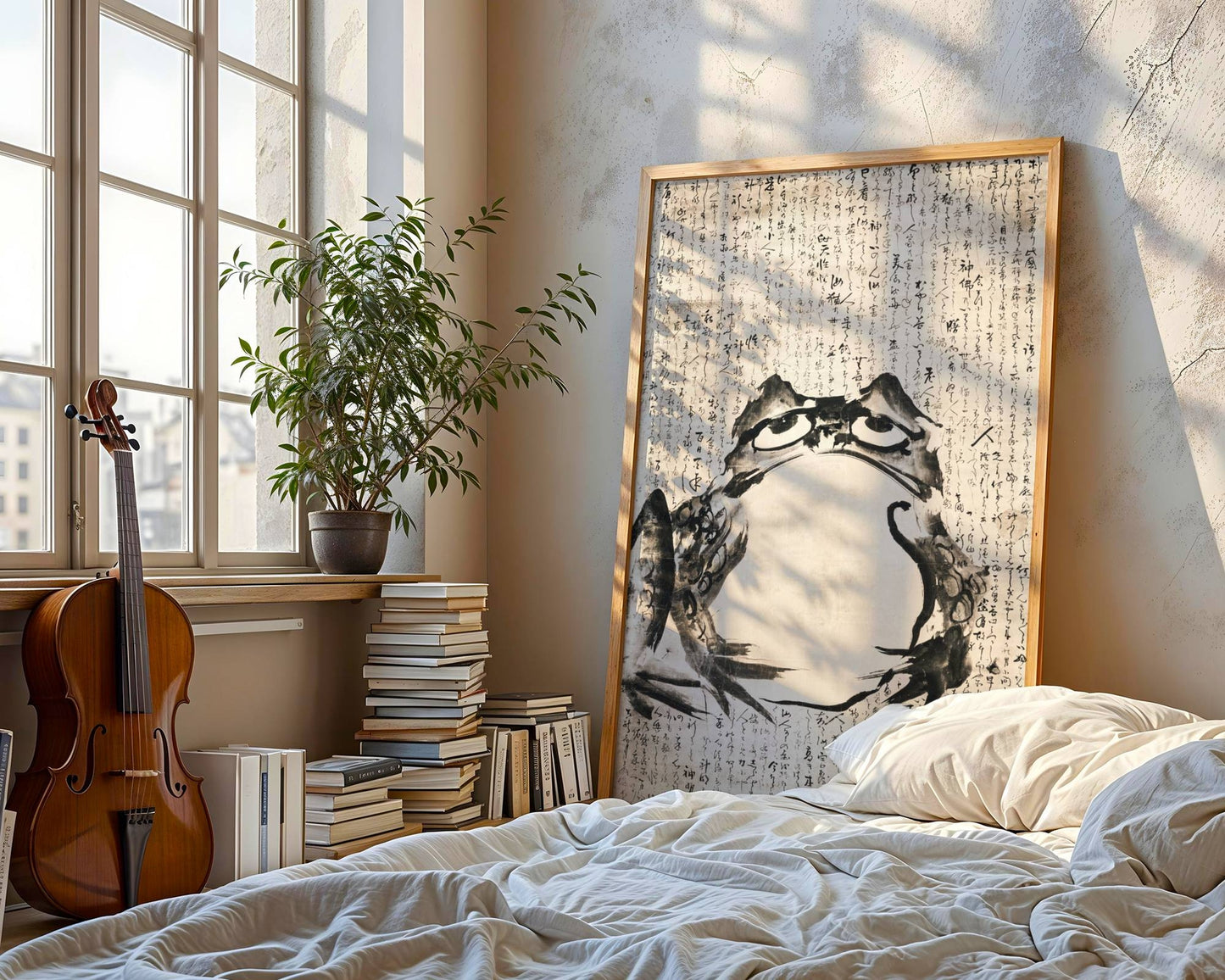 Japanese frog, wall art print, vintage wall art